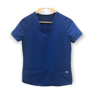 Figs 2XS Casma Blue Scrub Top